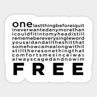 Monkey Wrench Scream Lyrics Sticker